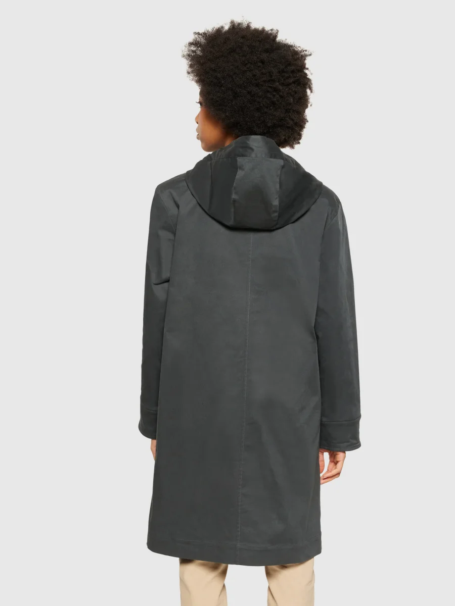 WAXED CANVAS parka jacket - GOTS - Phantom - Billede 4